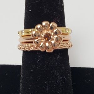 Coach Flower Stacking Rings